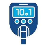 icône de deux couleurs de glyphe de bilan de glucose vecteur