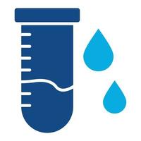 icône de deux couleurs de glyphe de test sanguin vecteur
