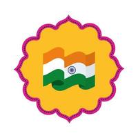 drapeau de la fête de l'indépendance indienne vecteur