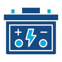 icône de deux couleurs de glyphe de batterie vecteur