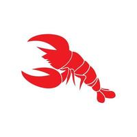 icône de conception d'illustration vectorielle de homard vecteur