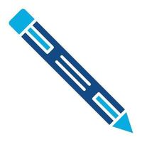 icône de deux couleurs de glyphe de crayon vecteur