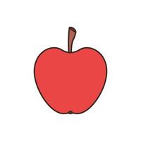 icône isolé pomme rouge vecteur