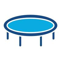 icône de deux couleurs de glyphe de trampoline vecteur
