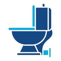 icône de deux couleurs de glyphe de toilette vecteur