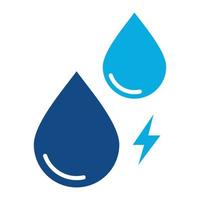 icône de deux couleurs de glyphe d'énergie de l'eau vecteur