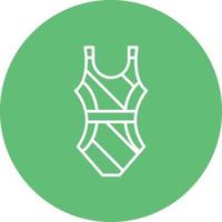 icône de fond de cercle de ligne de maillots de bain vecteur