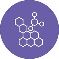 icône de fond de cercle de ligne de structure moléculaire vecteur