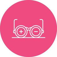 icône de fond de cercle de ligne de lunettes médicales vecteur
