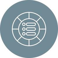 icône de fond de cercle de ligne d'allocation d'actifs vecteur