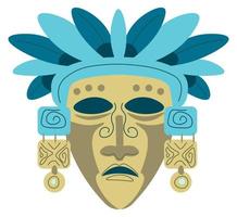 masque ancien, totem ou idole tiki ou polynésie vecteur