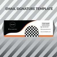 modèle de signature d'e-mail vecteur