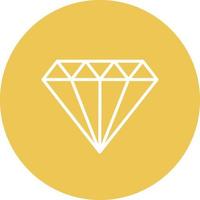 icône de fond de cercle de ligne de diamant vecteur