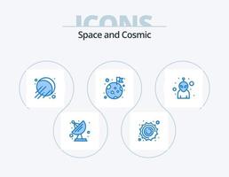 pack d'icônes bleu espace 5 conception d'icônes. . avatar. espace. extraterrestre. espace vecteur