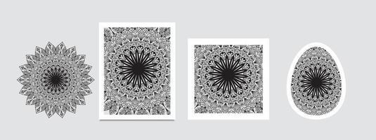 couverture blanche propre avec une belle fleur dorée. mandala de vecteur doré isolé sur fond blanc. un symbole de vie et de santé