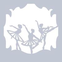 silhouette de ballerines qui dansent. vecteur