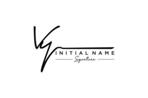 vecteur de modèle de logo de signature vy initial. illustration vectorielle de calligraphie dessinée à la main.