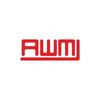 création de logo de lettre awm avec graphique vectoriel, logo awm simple et moderne. vecteur