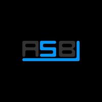 conception créative du logo de lettre asb avec graphique vectoriel, logo asb simple et moderne. vecteur