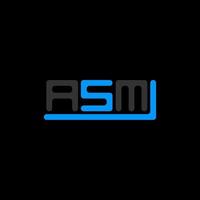 conception créative de logo de lettre asm avec graphique vectoriel, logo asm simple et moderne. vecteur