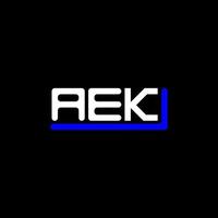 création de logo de lettre aek avec graphique vectoriel, logo aek simple et moderne. vecteur
