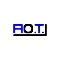 création de logo de lettre aot avec graphique vectoriel, logo aot simple et moderne. vecteur