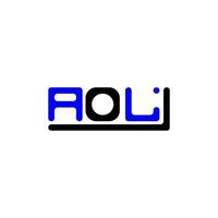 conception créative du logo aol letter avec graphique vectoriel, logo aol simple et moderne. vecteur