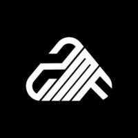 conception créative du logo de lettre zmf avec graphique vectoriel, logo zmf simple et moderne. vecteur