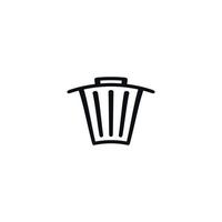 icône de la corbeille. symbole de fond d'affiche de recyclage de style simple. bouton supprimer. élément de conception de logo de marque poubelle. impression de t-shirt poubelle. vecteur pour autocollant.