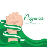 modèle de conception de bannière du jour de l'indépendance du nigeria vecteur