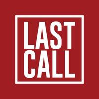 last call banner magasin offre promo vecteur