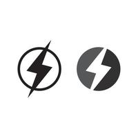 icône de logo de batterie d'alimentation définie modèle de conception d'illustration vectorielle.icône de vecteur de charge de batterie.alimentation de batterie et logo éclair éclair