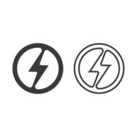 modèle de conception d'illustration de jeu d'icônes vectorielles de logo électrique flash. boulon énergie icon.electric logo flash vecteur boulon