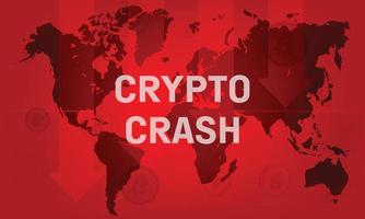 fond de concept de crash de monnaie crypto vecteur