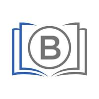 logo de l'éducation sur le modèle de lettre b. modèle de concept de signe éducatif initial vecteur