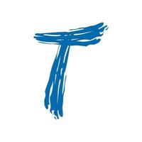 logo initial t splash water vecteur