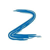 logo initial de l'eau éclaboussures z vecteur