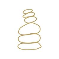 logo d'équilibre de roche d'or vecteur