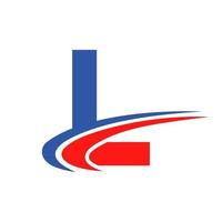 création de logo lettre l pour les entreprises de marketing et de finance vecteur