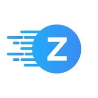 vecteur de conception de logo lettre z avec modèle vectoriel de points