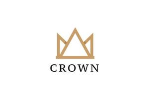 création de logo de luxe élégant couronne royale roi reine vecteur