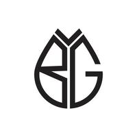 bg lettre logo design.bg créatif initial bg lettre logo design. concept de logo de lettre initiales créatives bg. vecteur