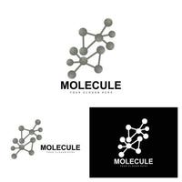 logo de neurone, création de logo de molécule, vecteur et, illustration de modèle