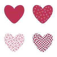 collection de motifs en forme de coeur pour la saint valentin. vecteur