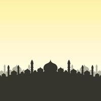 conception de fond avec thème islamique. avec des illustrations de mosquées. pour la célébration des fêtes islamiques vecteur