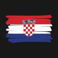 brosse drapeau croatie vecteur