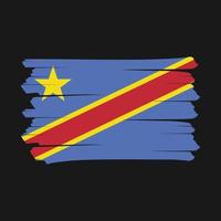 pinceau drapeau république congo vecteur