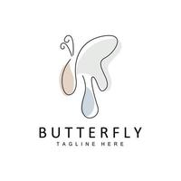 logo papillon, design animalier avec de belles ailes, animaux décoratifs, marques de produits vecteur