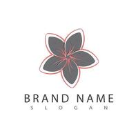 beauté plumeria icône fleurs design illustration symbole vecteur