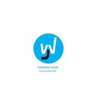 wj texte logo vecteur